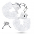 Temptasia Plush Fur Cuffs White Handcuffs - Handcuffs