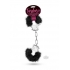 Temptasia Plush Fur Cuffs Black Handcuffs - Handcuffs