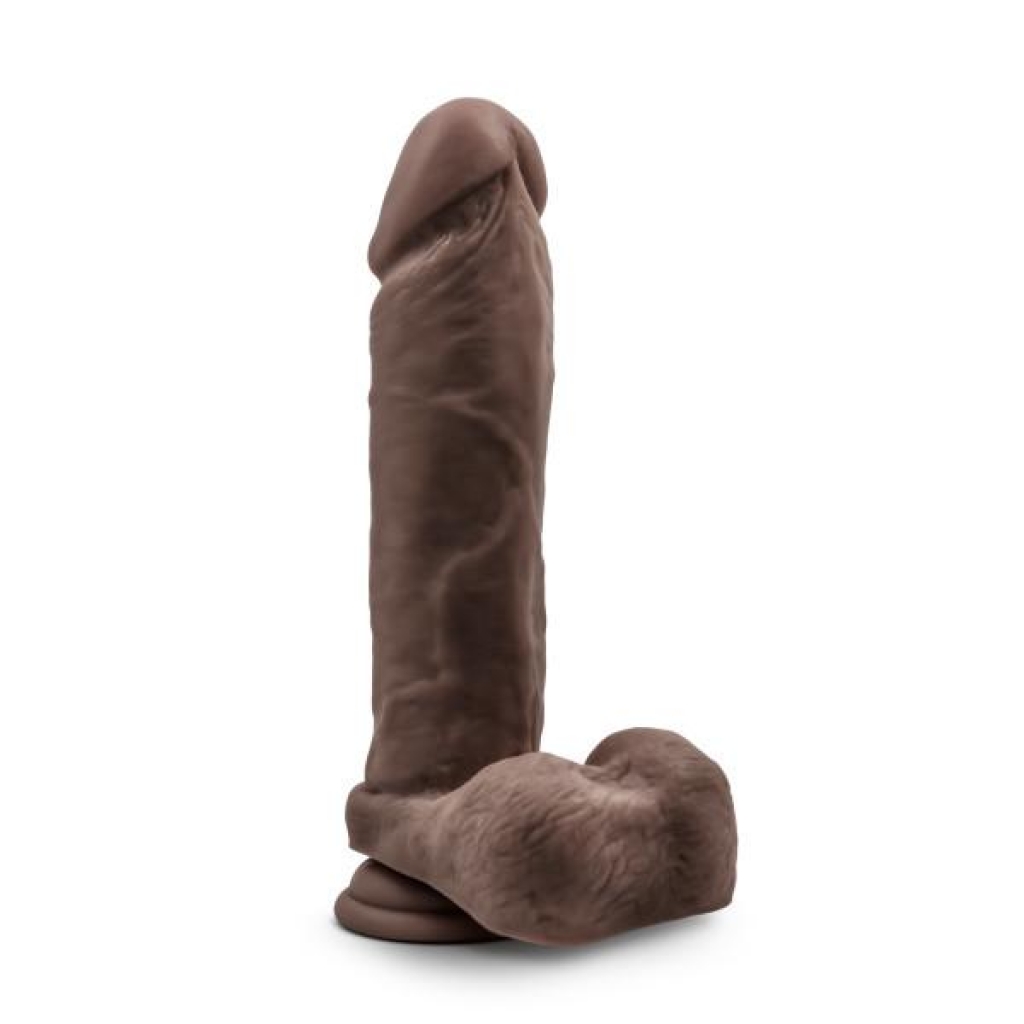 Au Naturel 9.5 Inches Dildo with Suction Cup Brown - Realistic Dildos & Dongs