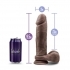 Au Naturel 9.5 Inches Dildo with Suction Cup Brown - Realistic Dildos & Dongs