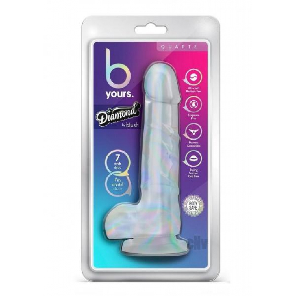 B Yours Diamond Quartz 7.5 Clear - Realistic Dildos & Dongs