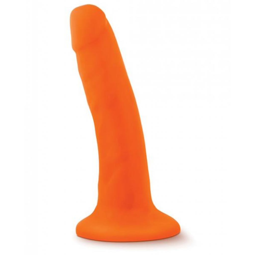 Neo Dual Density 6 inches Cock Neon Orange Dildo - Realistic Dildos & Dongs