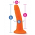 Neo Dual Density 6 inches Cock Neon Orange Dildo - Realistic Dildos & Dongs