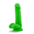 Neo 6 inches Dual Density Cock with Balls Green - Realistic Dildos & Dongs