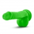 Neo 6 inches Dual Density Cock with Balls Green - Realistic Dildos & Dongs