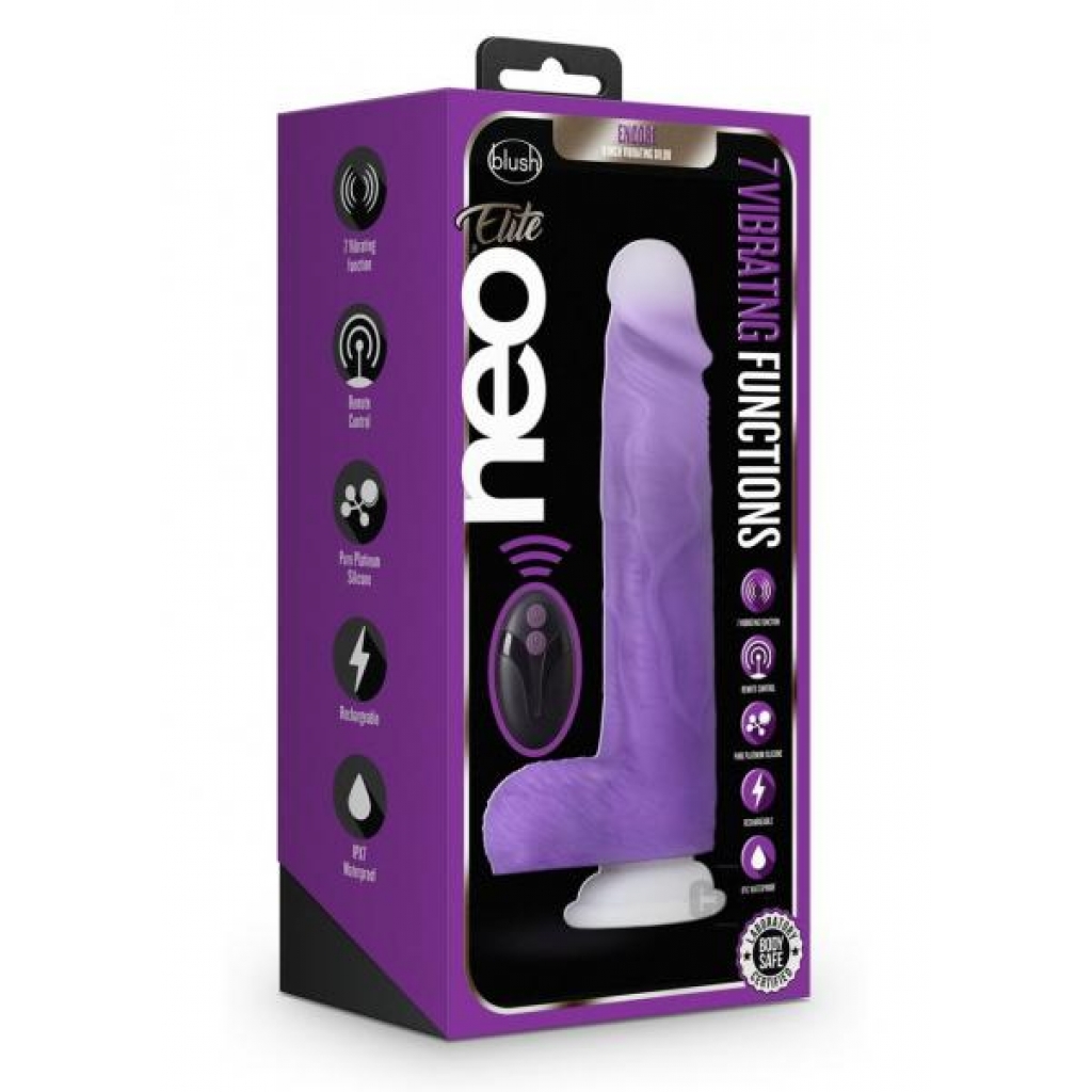 Neo Elite Encore Vibe Dildo 8 Purple - Realistic Dildos & Dongs