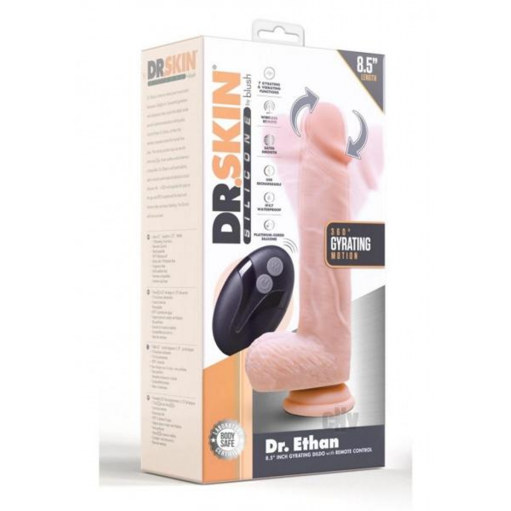 Dr Skin Silic Dr Ethan Gyrate 8.5 Beige - Realistic Dildos & Dongs