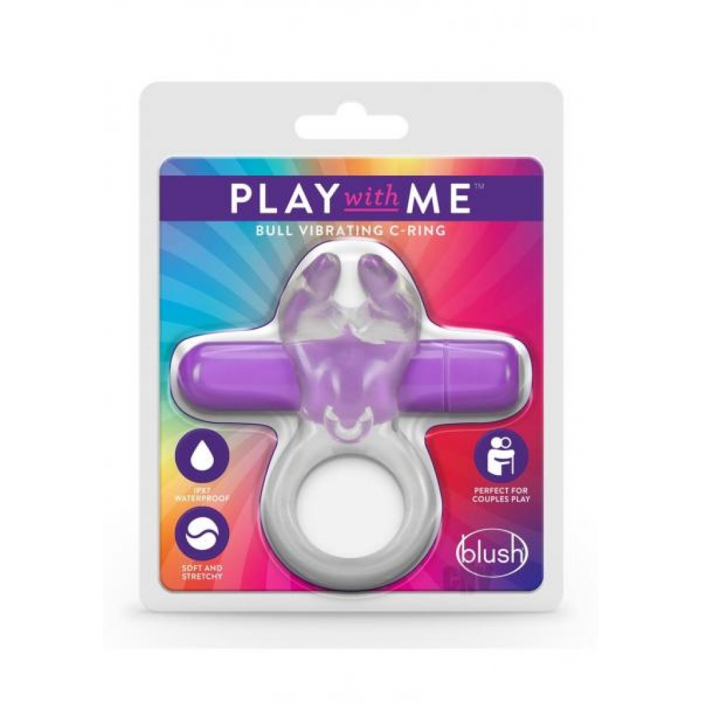 Play With Me Bull Vibe Cring Purple - Couples Penis Rings