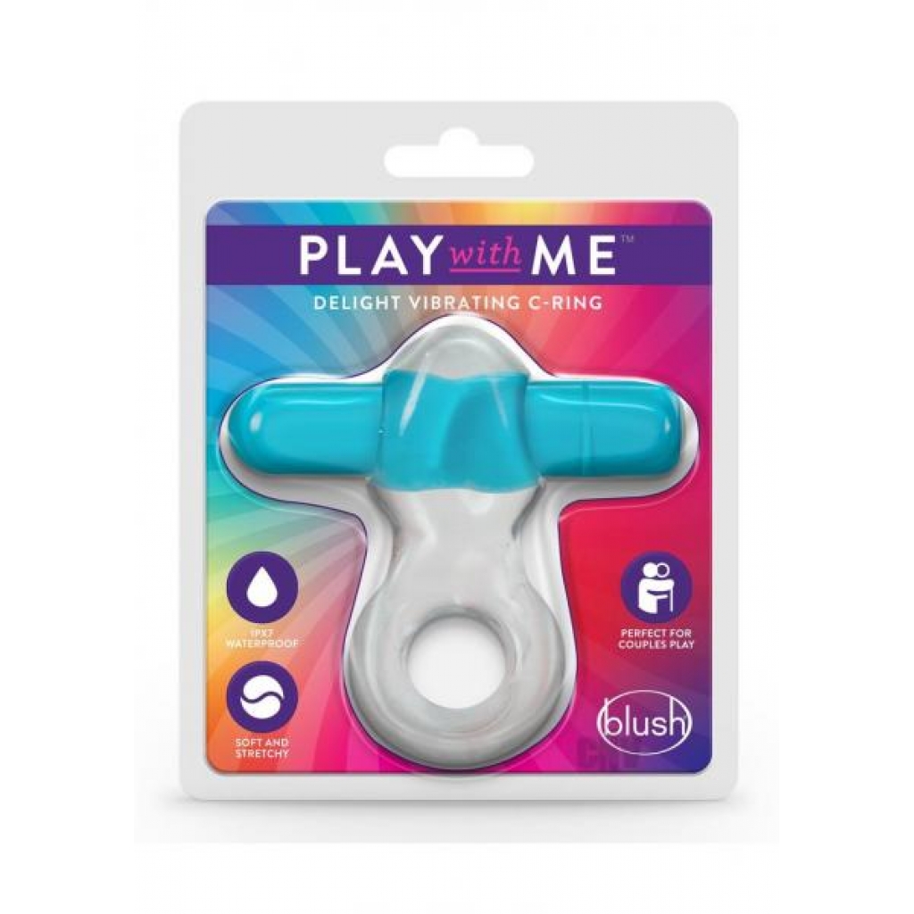 Play With Me Delight Vibrating C-Ring - Blue