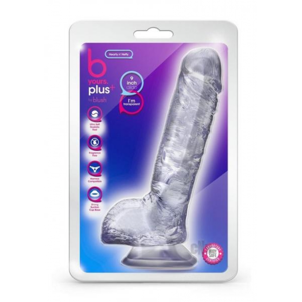 B Yours Plus Hearty N Hefty Clear - Realistic Dildos & Dongs