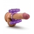 Double Play Dual Vibrating Cock Ring Purple - Couples Vibrating Penis Rings