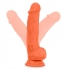 Neo Elite 7.5 inches Dual Density Cock with Balls Orange - Realistic Dildos & Dongs