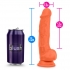 Neo Elite 7.5 inches Dual Density Cock with Balls Orange - Realistic Dildos & Dongs