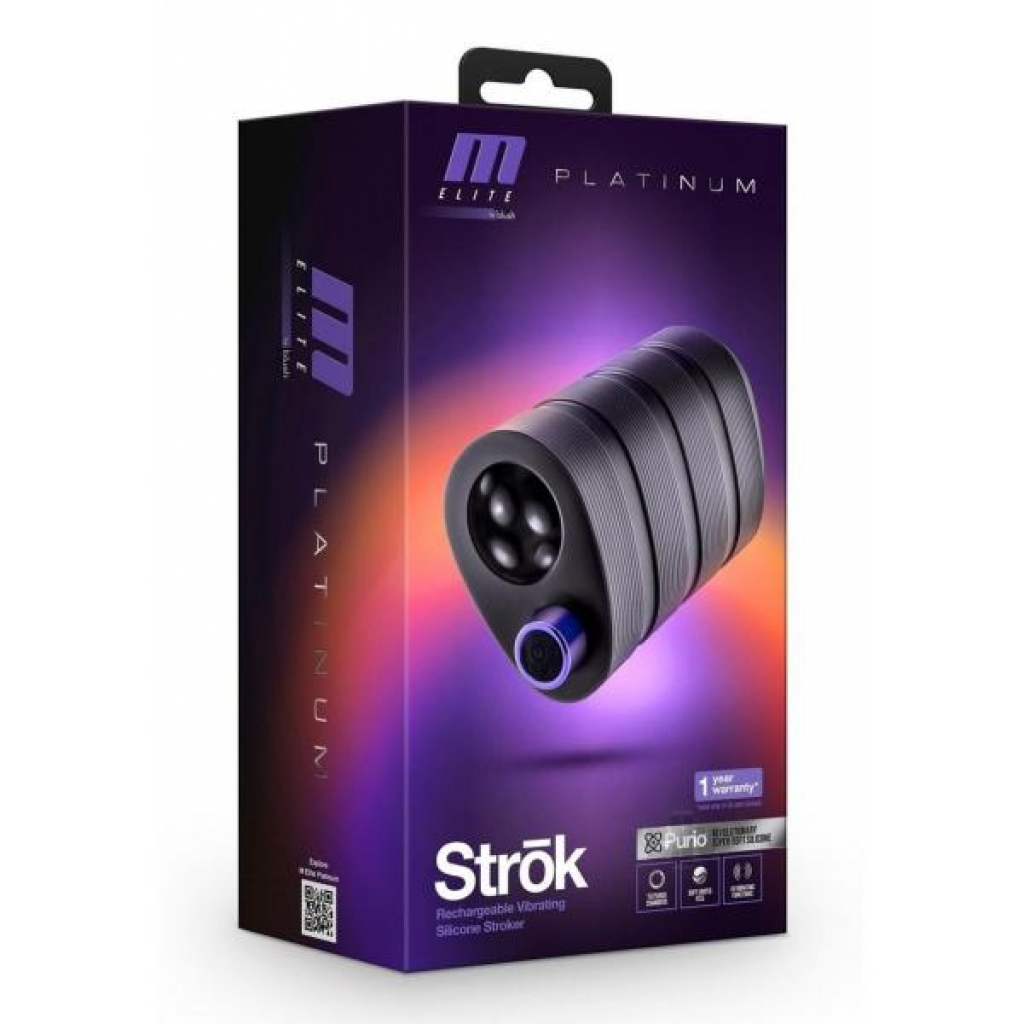 M Elite Platinum Strok Black - Fleshlight