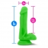 Neo Elite 6 inches Silicone Dual Density Cock, Balls Green - Realistic Dildos & Dongs