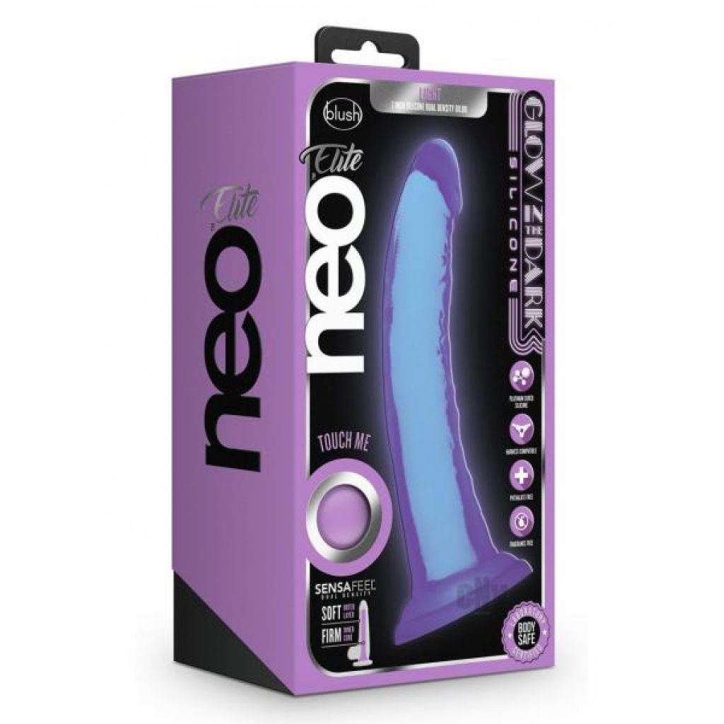 Neo Elite Gitd Light Dildo 7 Purple - Realistic Dildos & Dongs