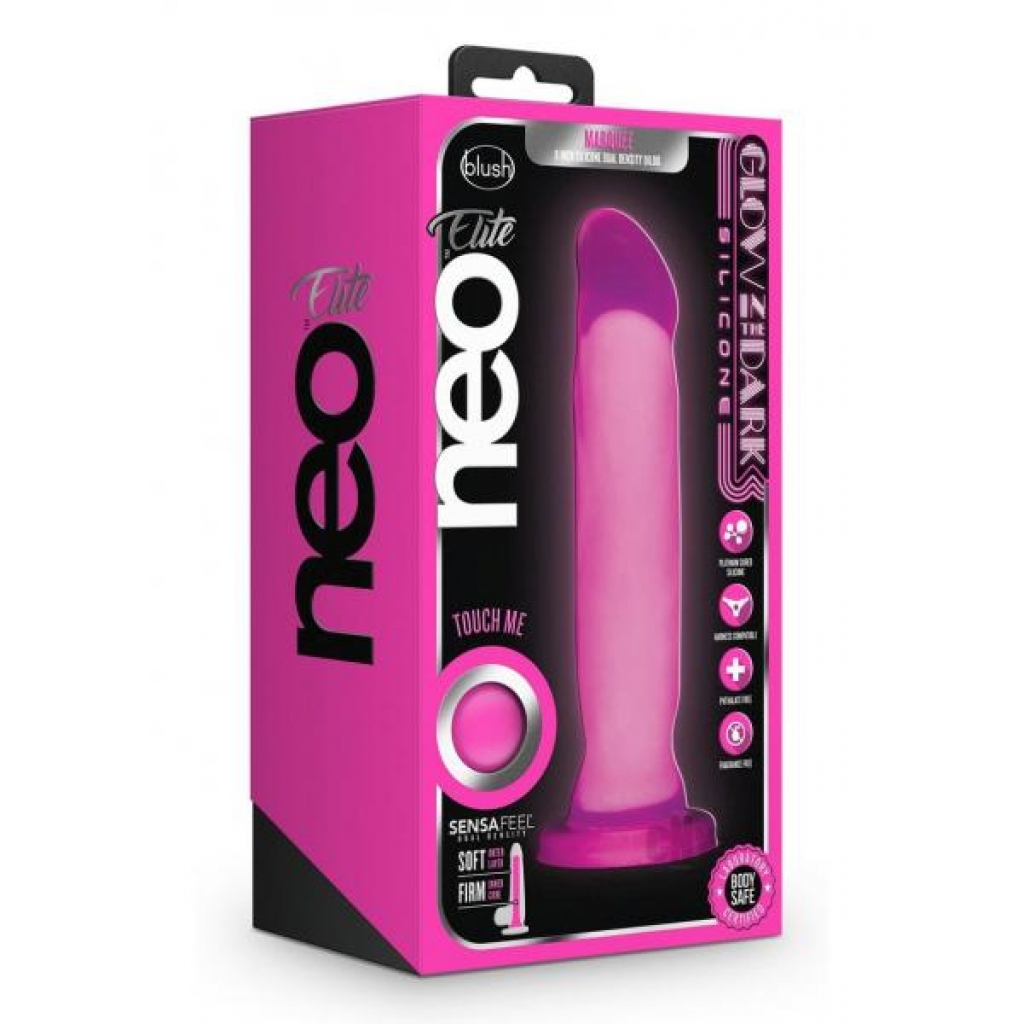 Neo Elite Gitd Marquee Dildo 8 Pink - Realistic Dildos & Dongs