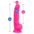 Neo 7.5 inches Dual Density Cock with Balls Pink - Realistic Dildos & Dongs