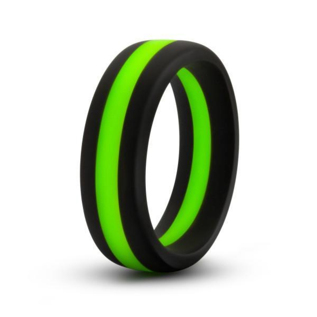 Performance Silicone Go Pro Cock Ring Black Green - Classic Penis Rings