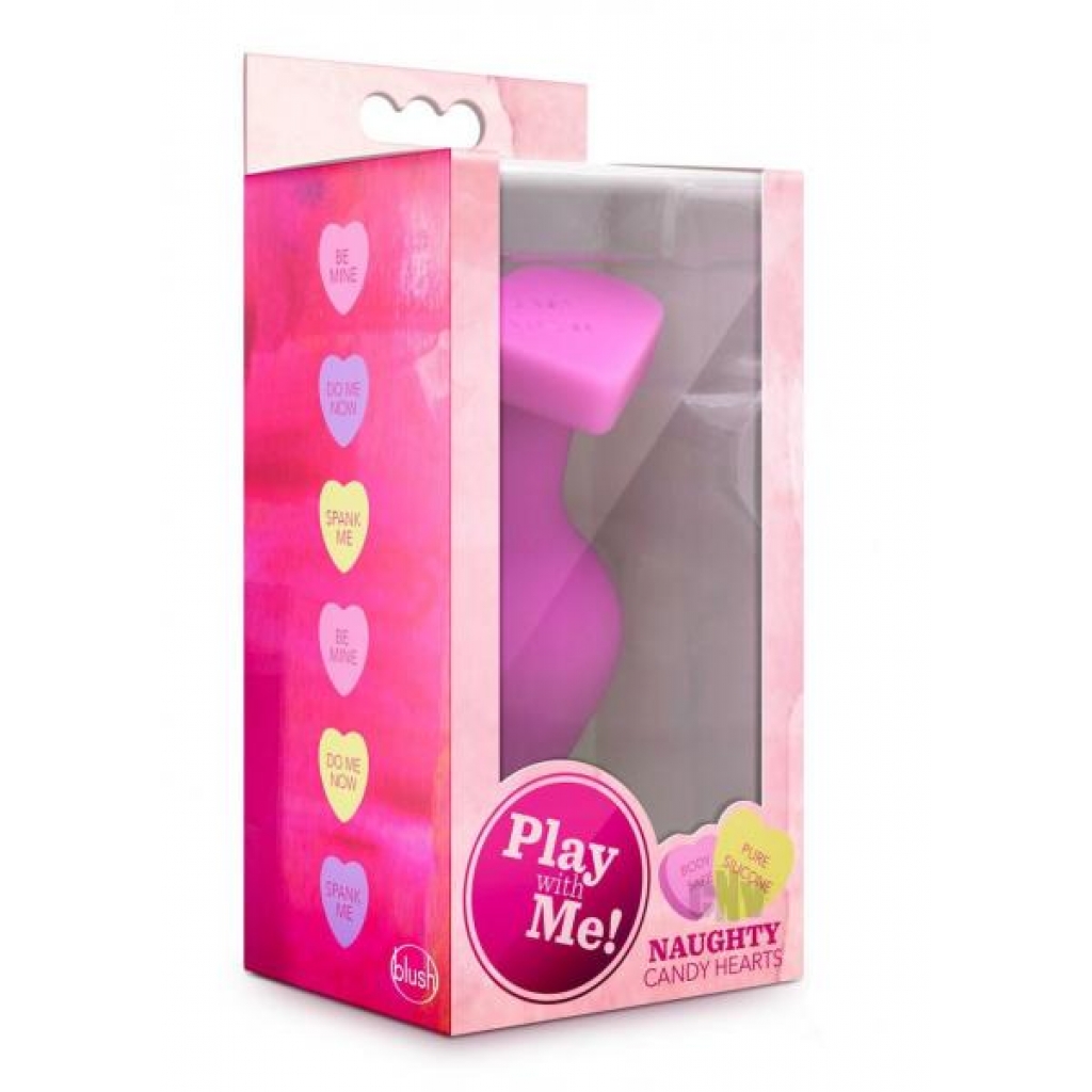 Play W/ Me Naughty Candy Heart Pink - Anal Plugs