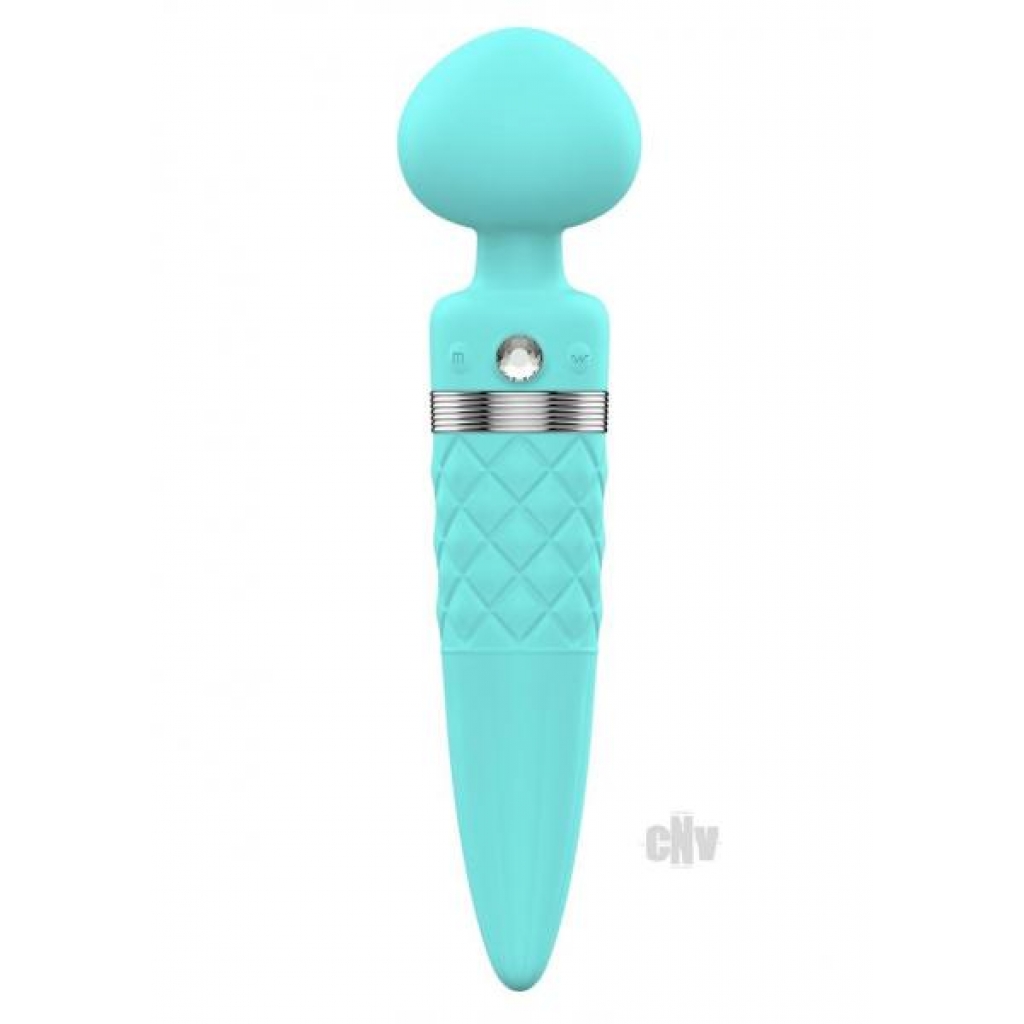 Pillow Talk Sultry Massager Wand Teal - Body Massagers