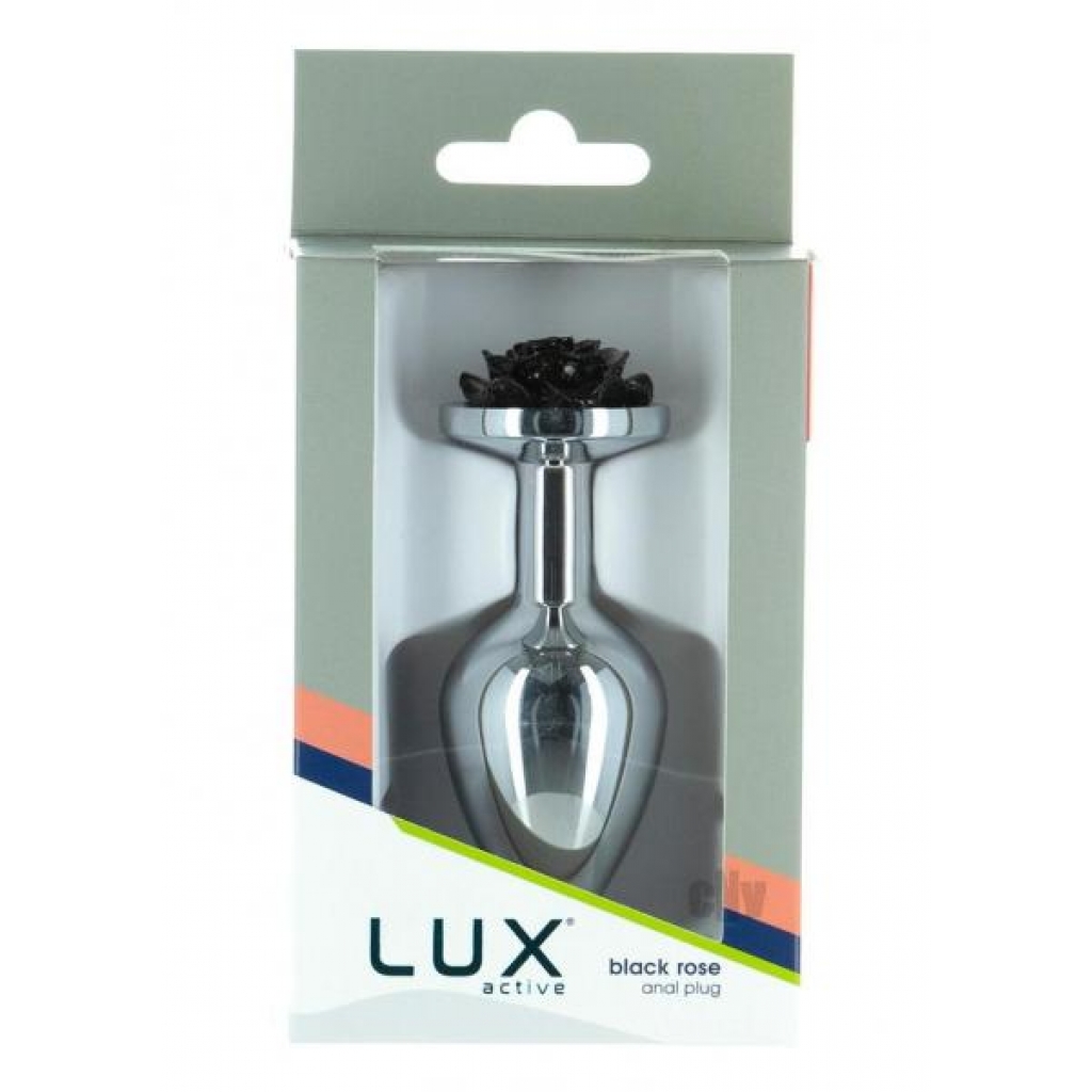 Lux Active Rose Anal Plug 3.5 Black - Anal Plugs