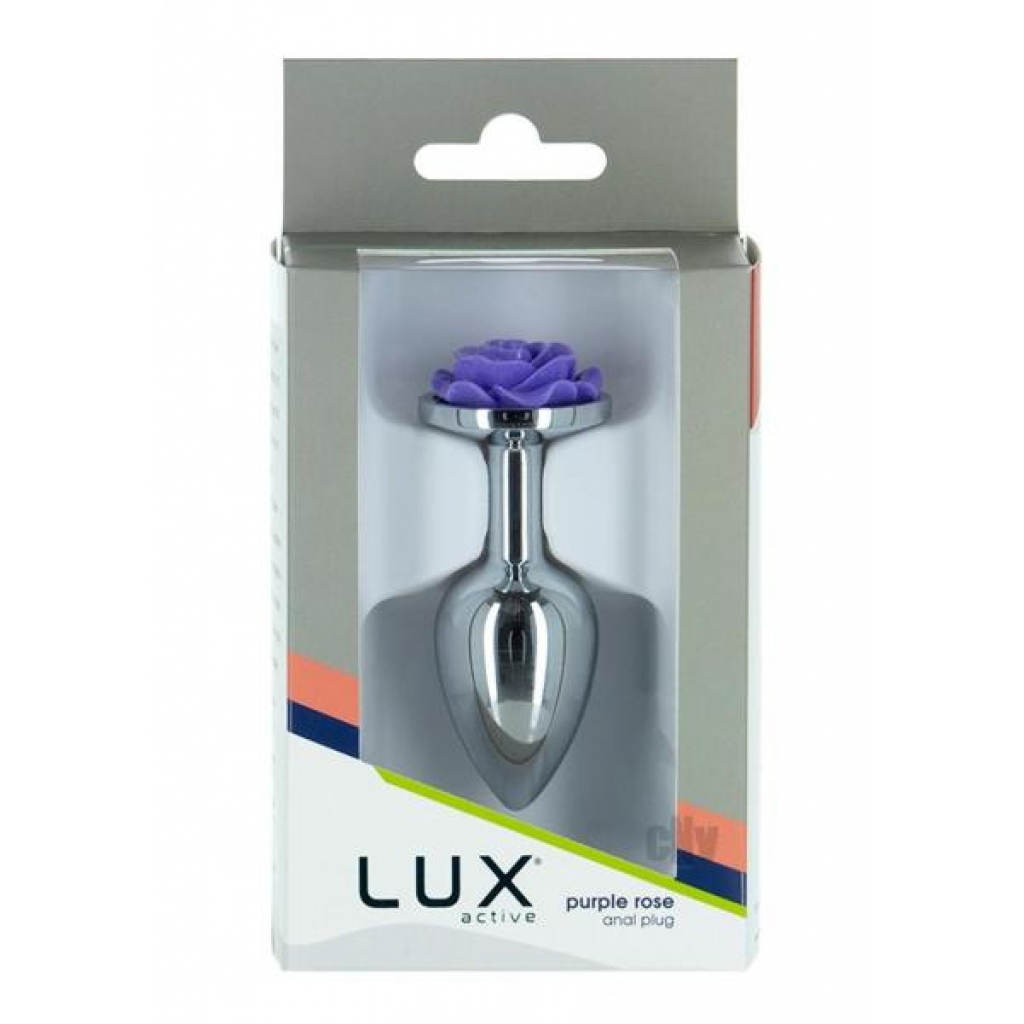 Lux Active Rose Anal Plug 3 Purple - Anal Plugs