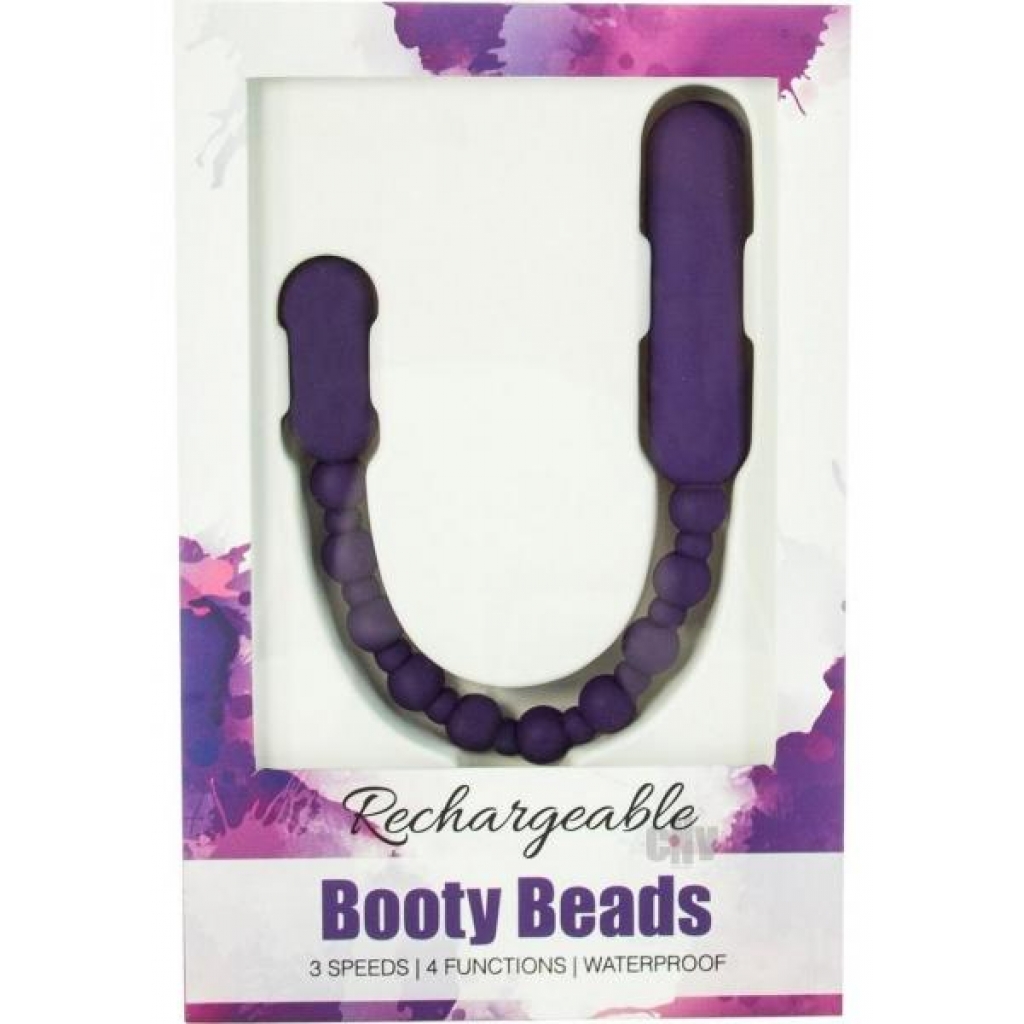 Powerbullet Recharge Booty Beads Purple - Anal Beads