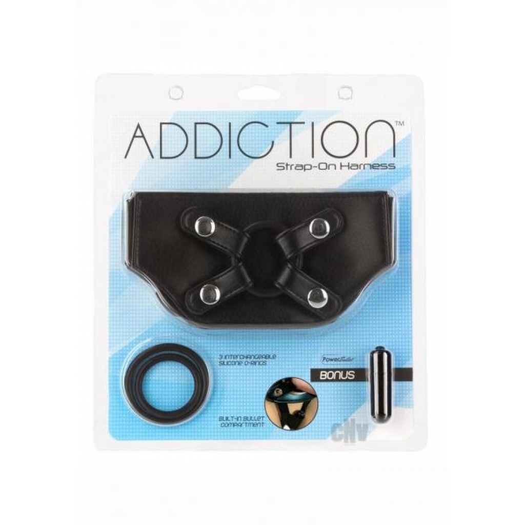 Addiction Strap On Harness O/s Black - Harnesses