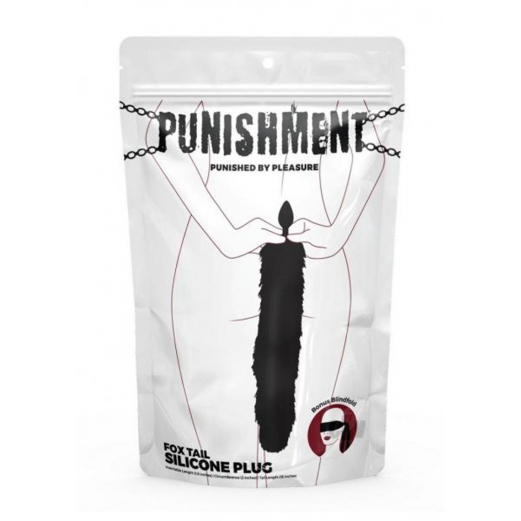 Punishment Fox Tail Butt Plug - Black - Anal Plugs