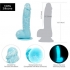 Addiction Luke 7.5 inches Blue Glow In The Dark Dildo - Realistic Dildos & Dongs