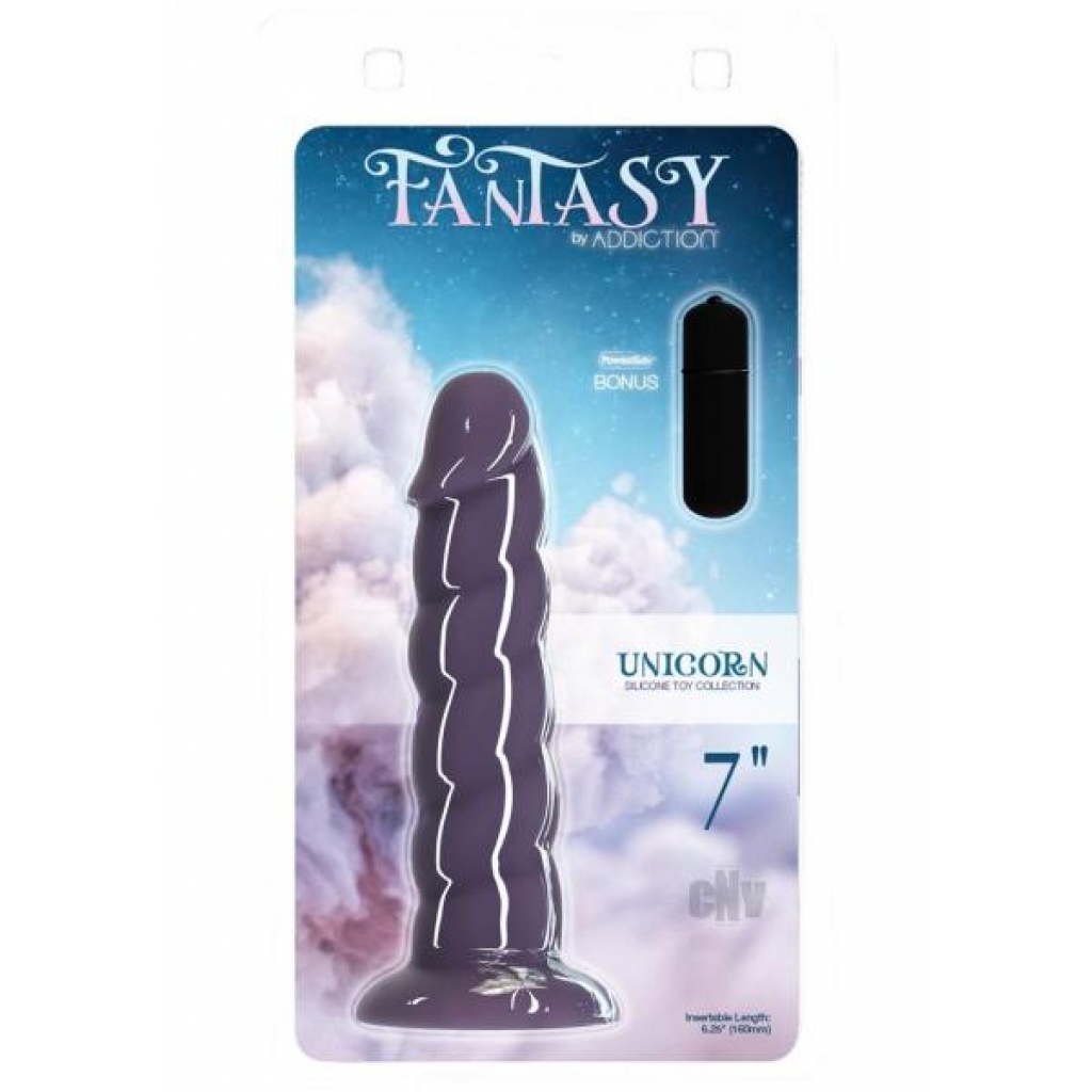 Addiction Fantasy Unicorn Dong 7 Purple - Realistic Dildos & Dongs