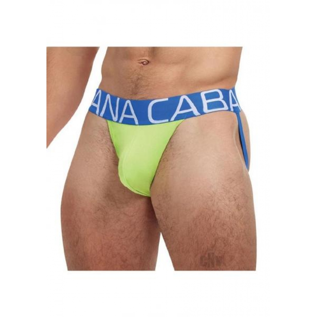 Banana Cabana Neon Jock L/xl Green - Mens Underwear