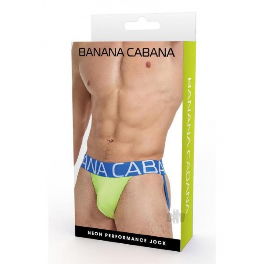 Banana Cabana Neon Jock Md/lg Green - Mens Underwear