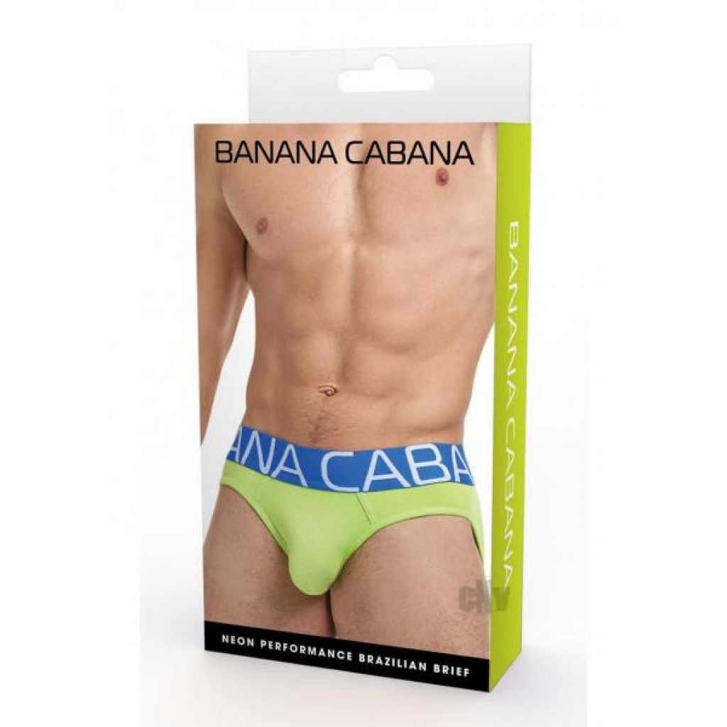 Banana Cabana Neon Brief L/xl Green - Mens Underwear