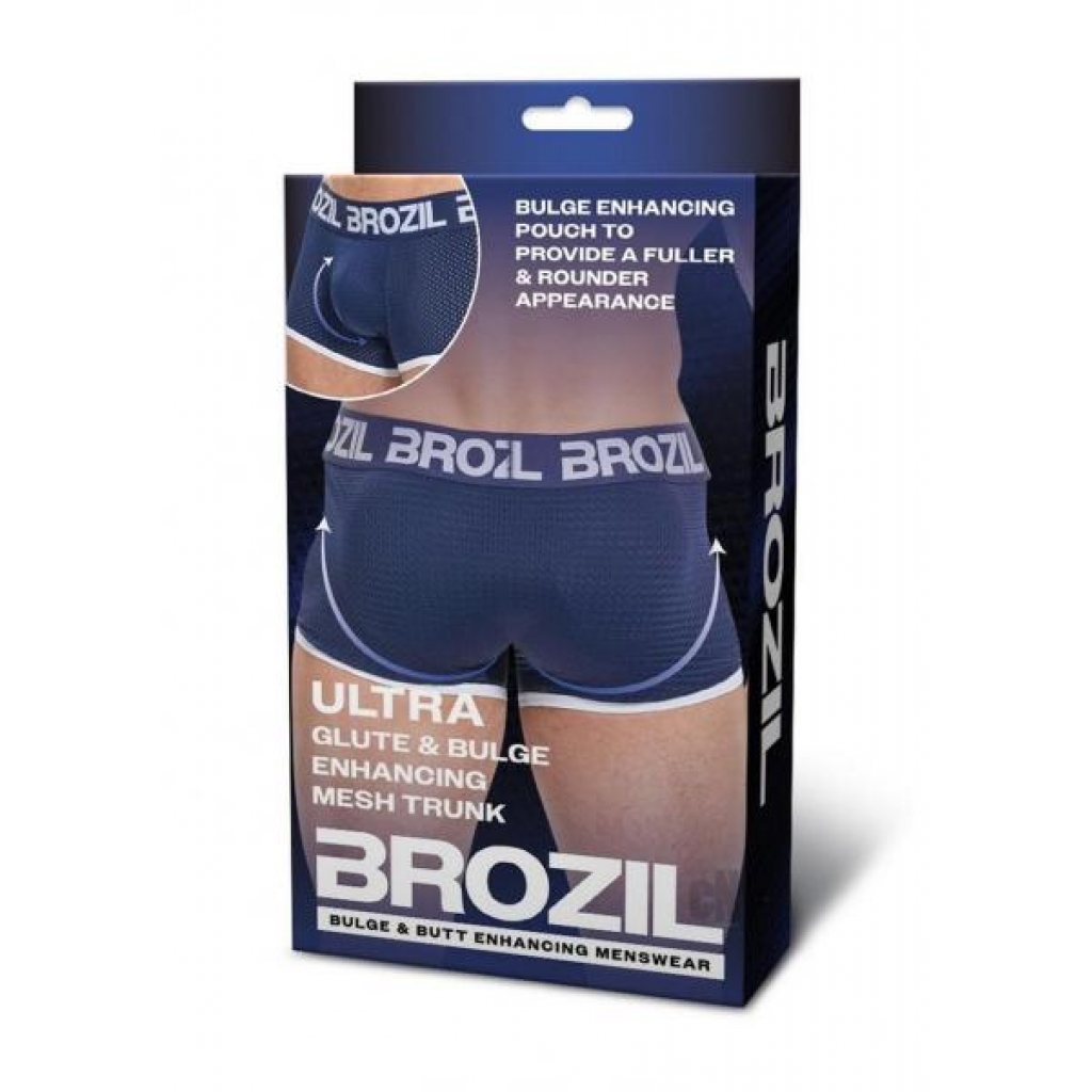 Brozil Mesh Boxer S/m Nvy - Mens Underwear