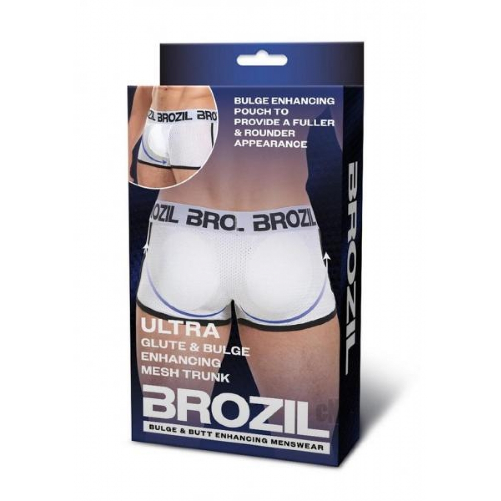 Brozil Mesh Boxer L/xl Wht - Mens Underwear