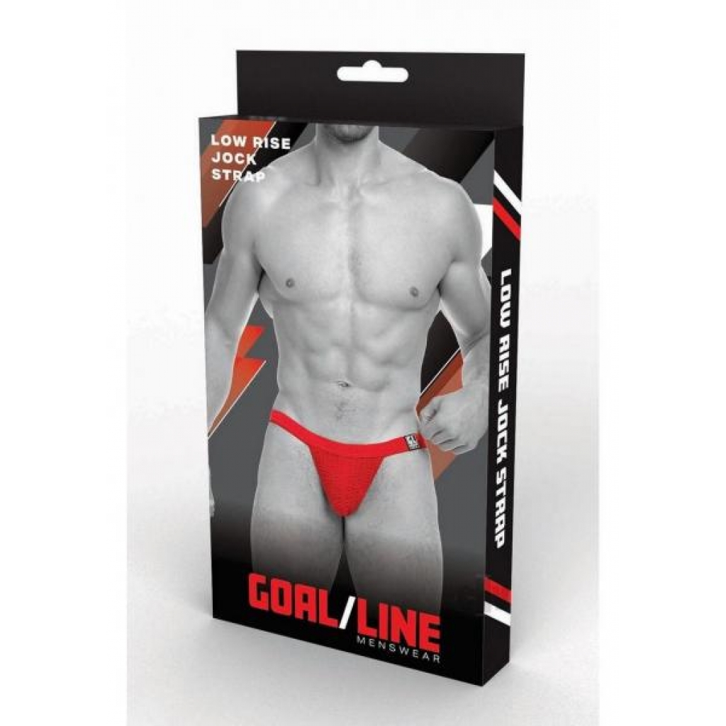 Goal Line Low Rise Jockstrap L/xl Red - Mens Underwear