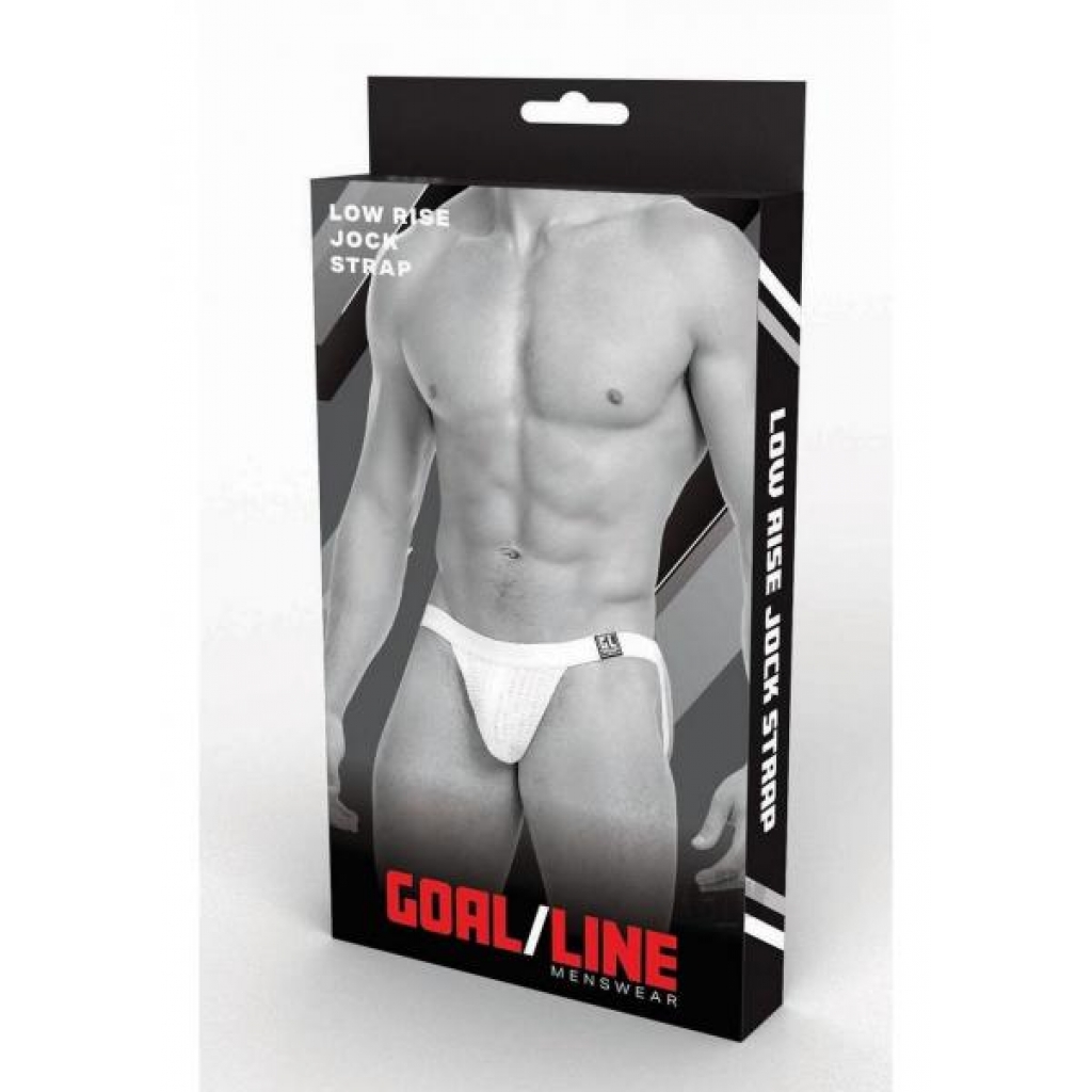 Goal Line Low Rise Jockstrap S/m Wht - Mens Underwear