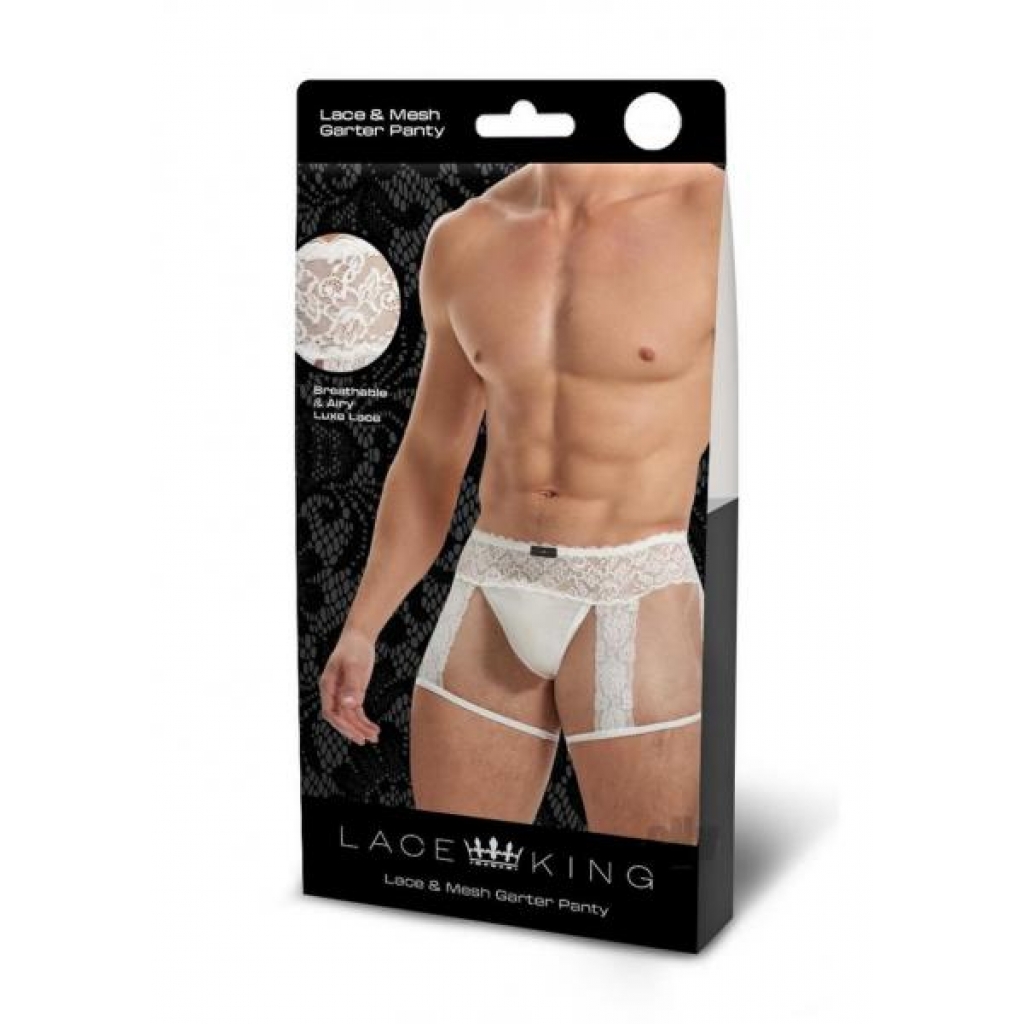 Lace King Lace Mens Panty S/m Wht - Mens Underwear