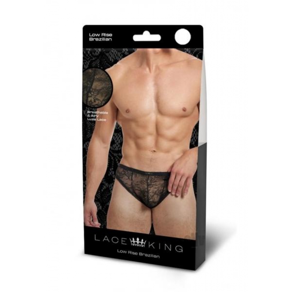 Lace King Lace Bikini L/xl Blk - Mens Underwear