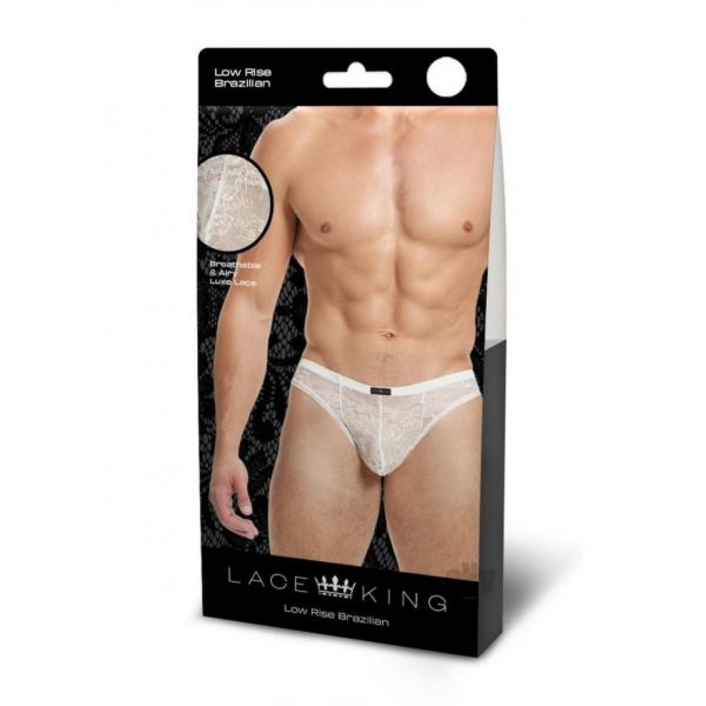 Lace King Lace Bikini L/xl Wht - Mens Underwear