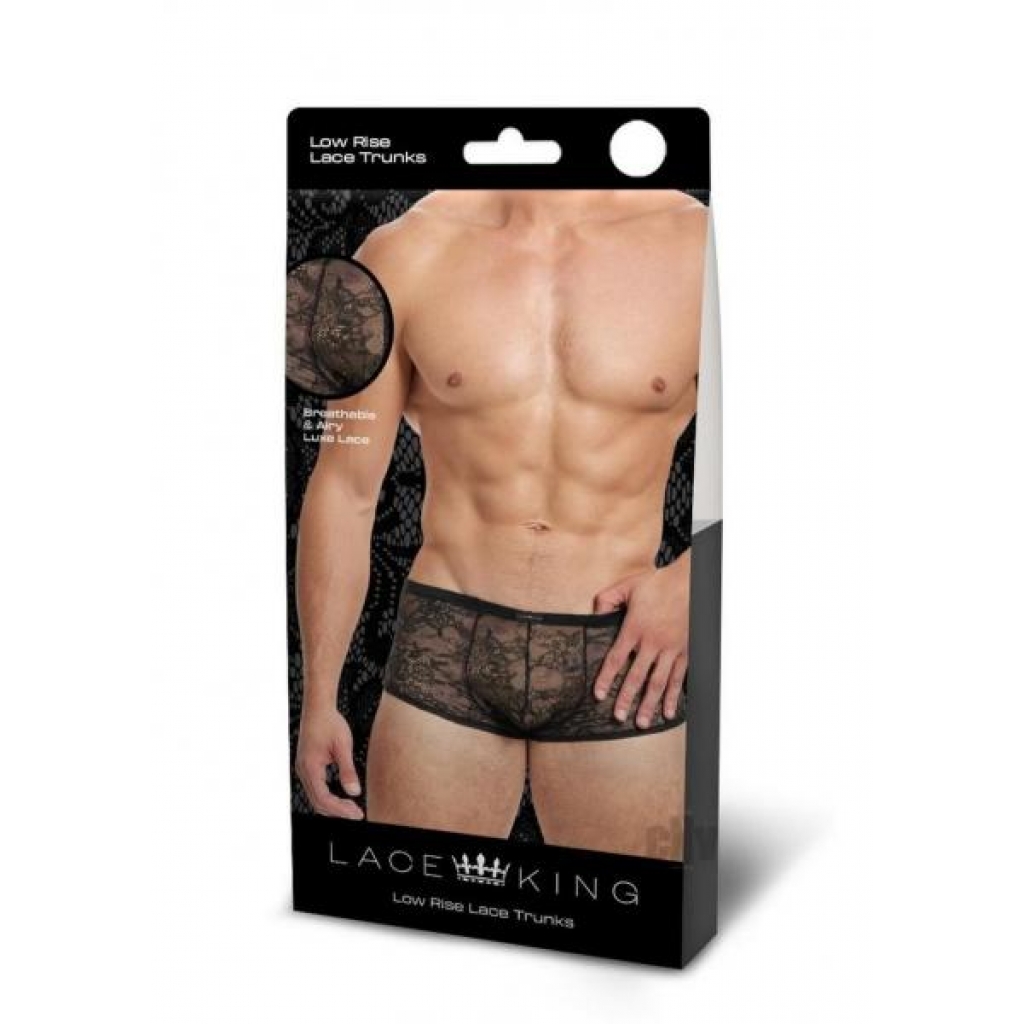 Lace King Lace Trunks L/xl Blk - Mens Underwear