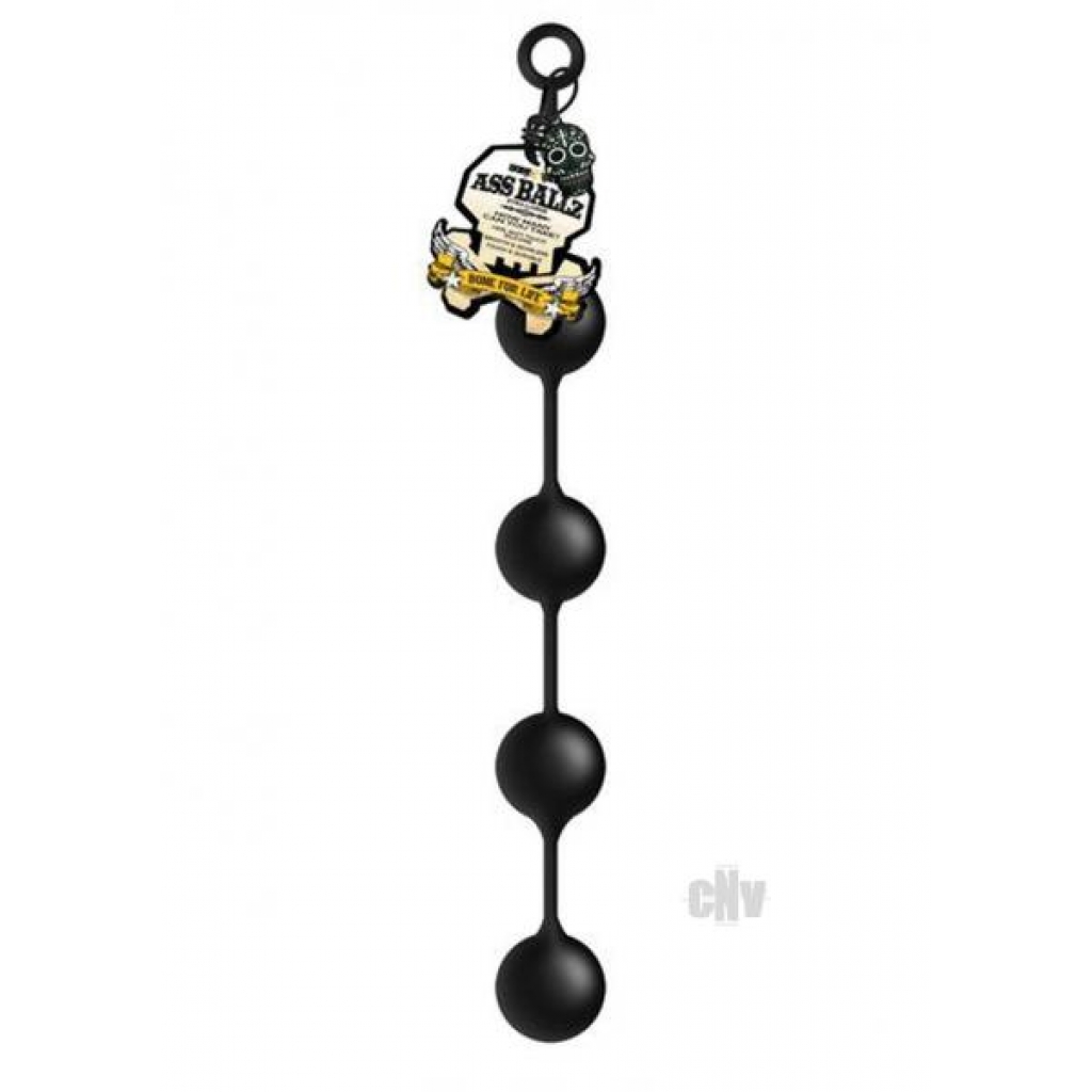 Ass Ballz Extra Large Black Anal Beads - Anal Beads