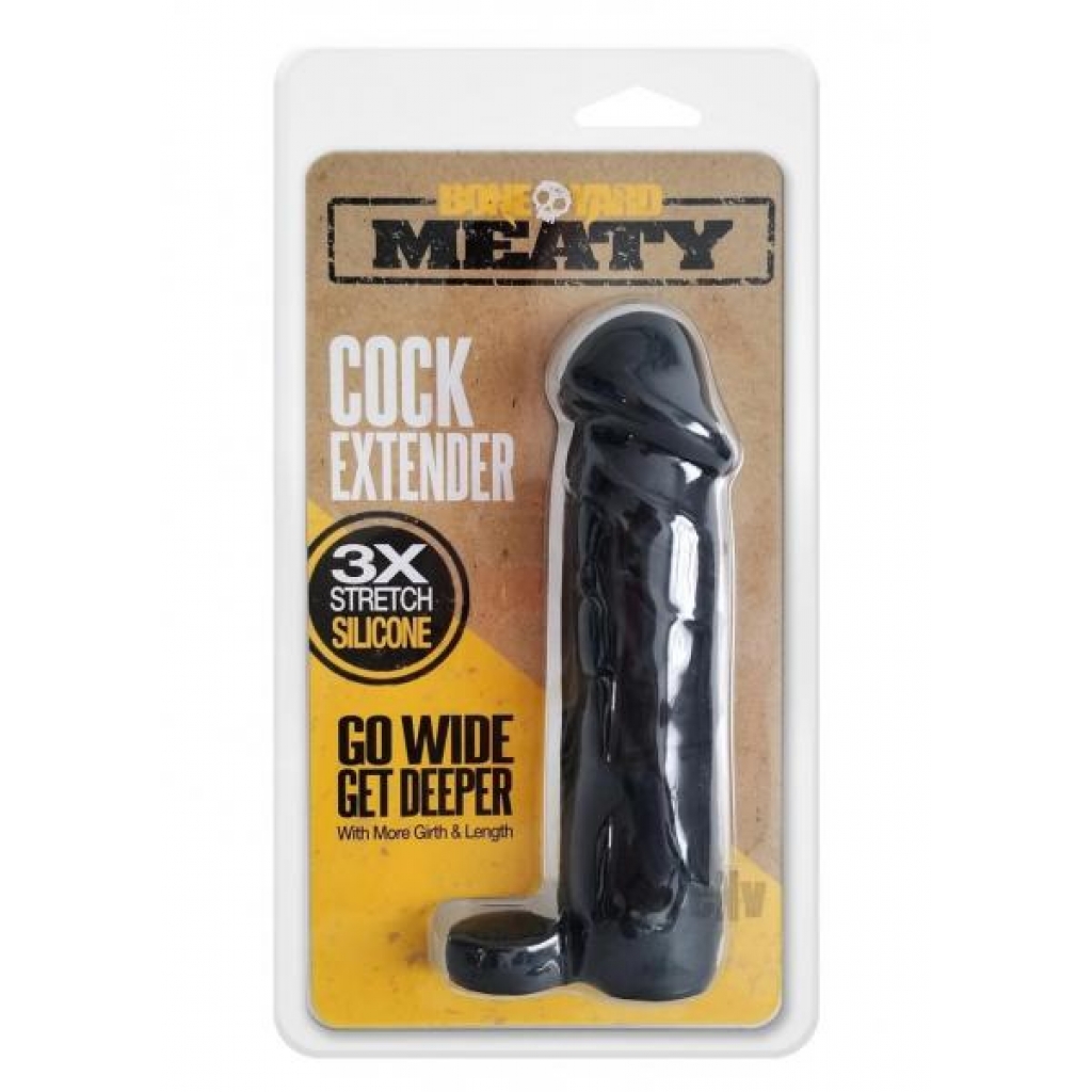 Boneyard Meaty Cock Extender Black - Penis Extensions