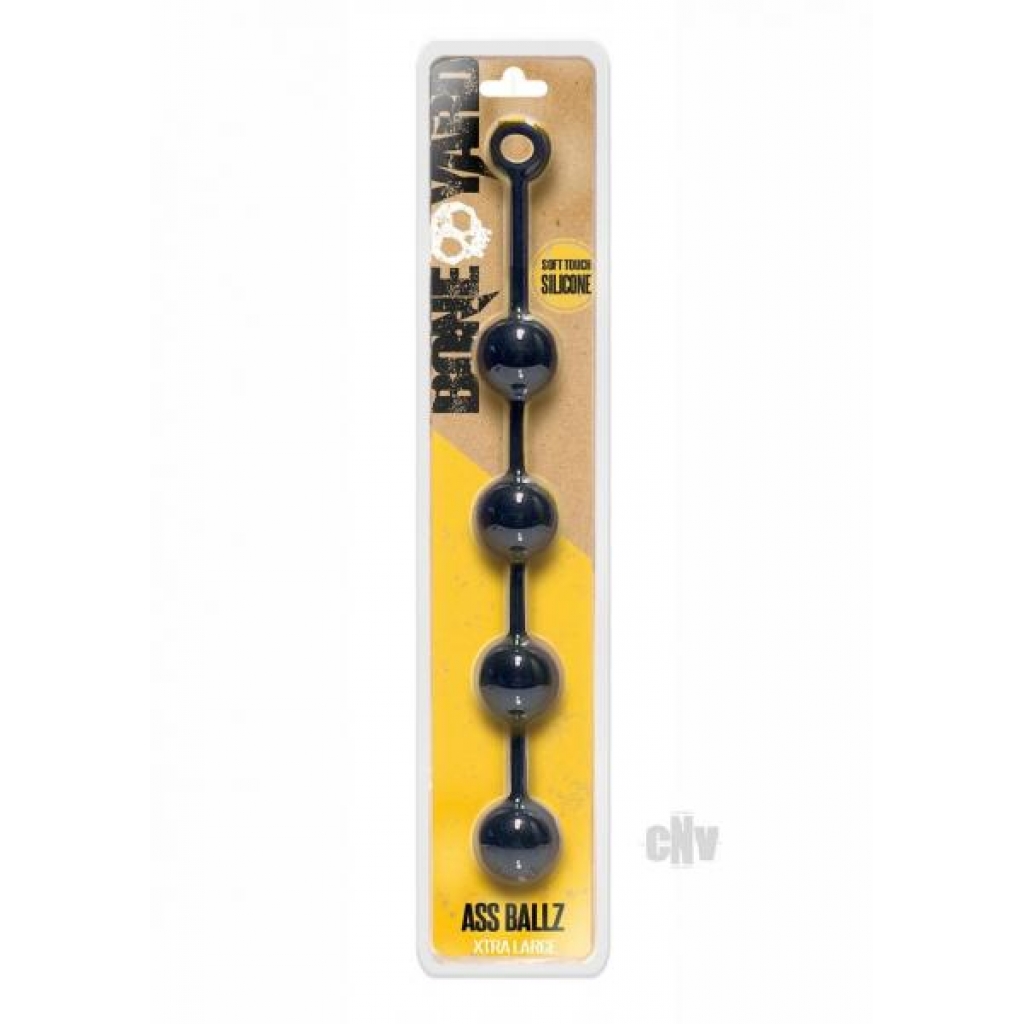 Boneyard Ass Ballz Xl Black - Anal Beads