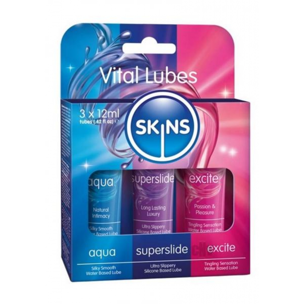 Skins Sampler Tube 12ml 3pk Vital - Lubricants