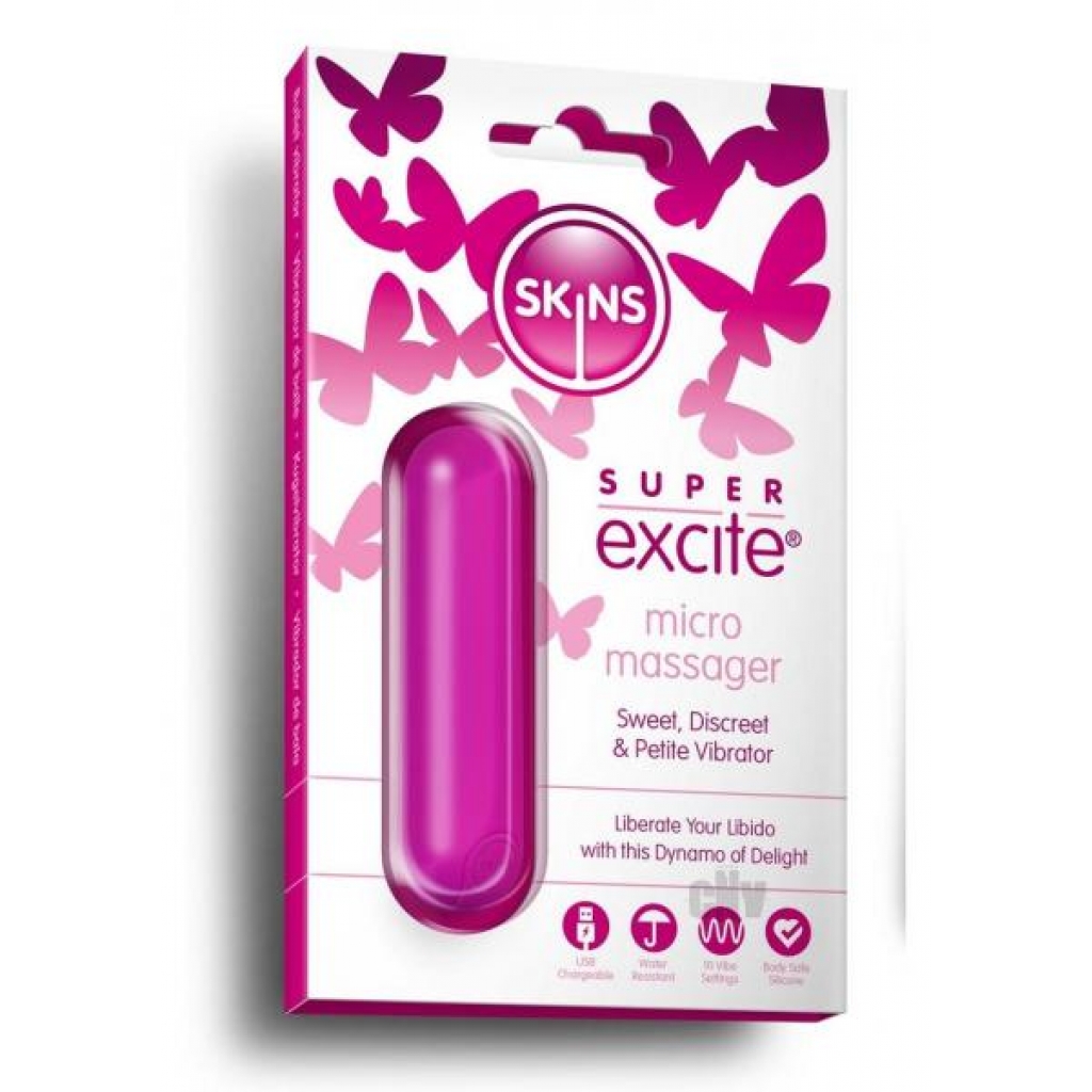 Skins Super Excite Recharge Bullet Pnk - Bullet Vibrators