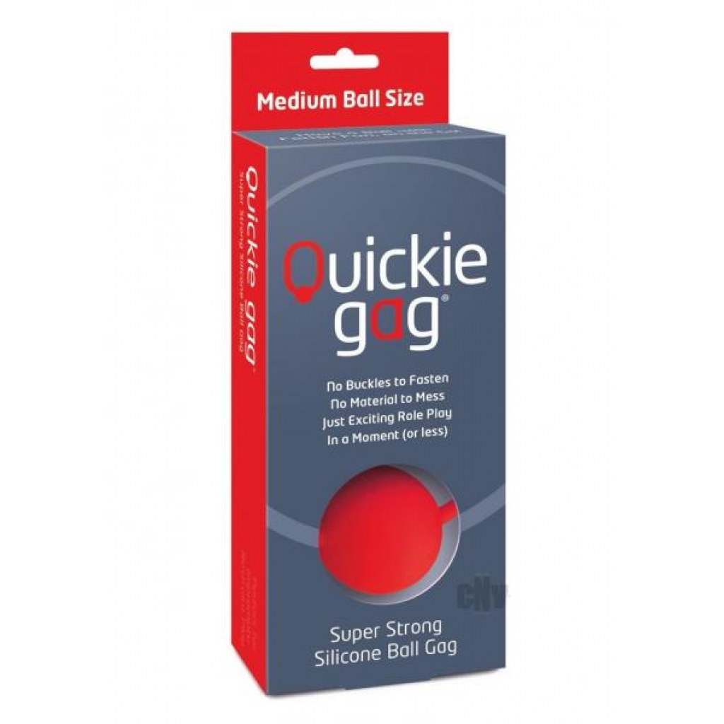 Quickie Ball Gag Medium Red - Ball Gags