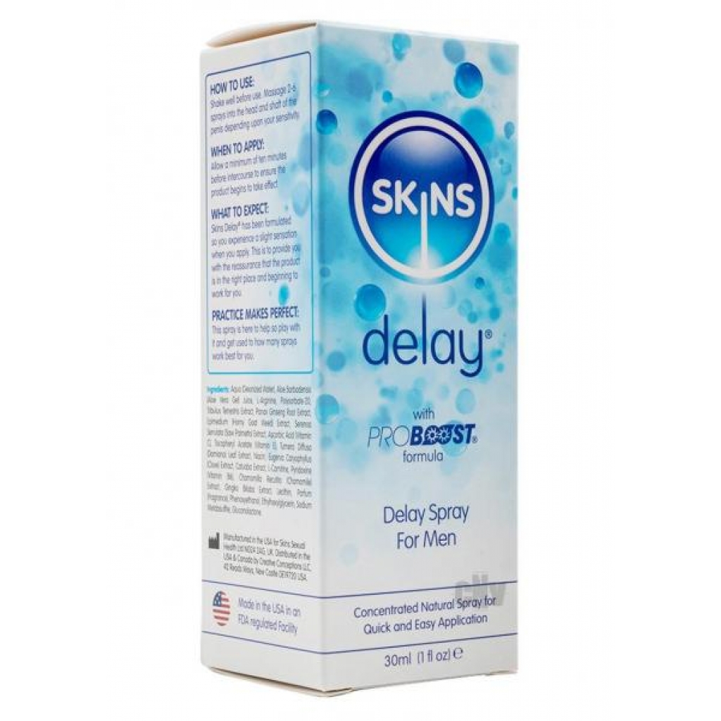 Skins Natural Delay Spray 30ml - For Men